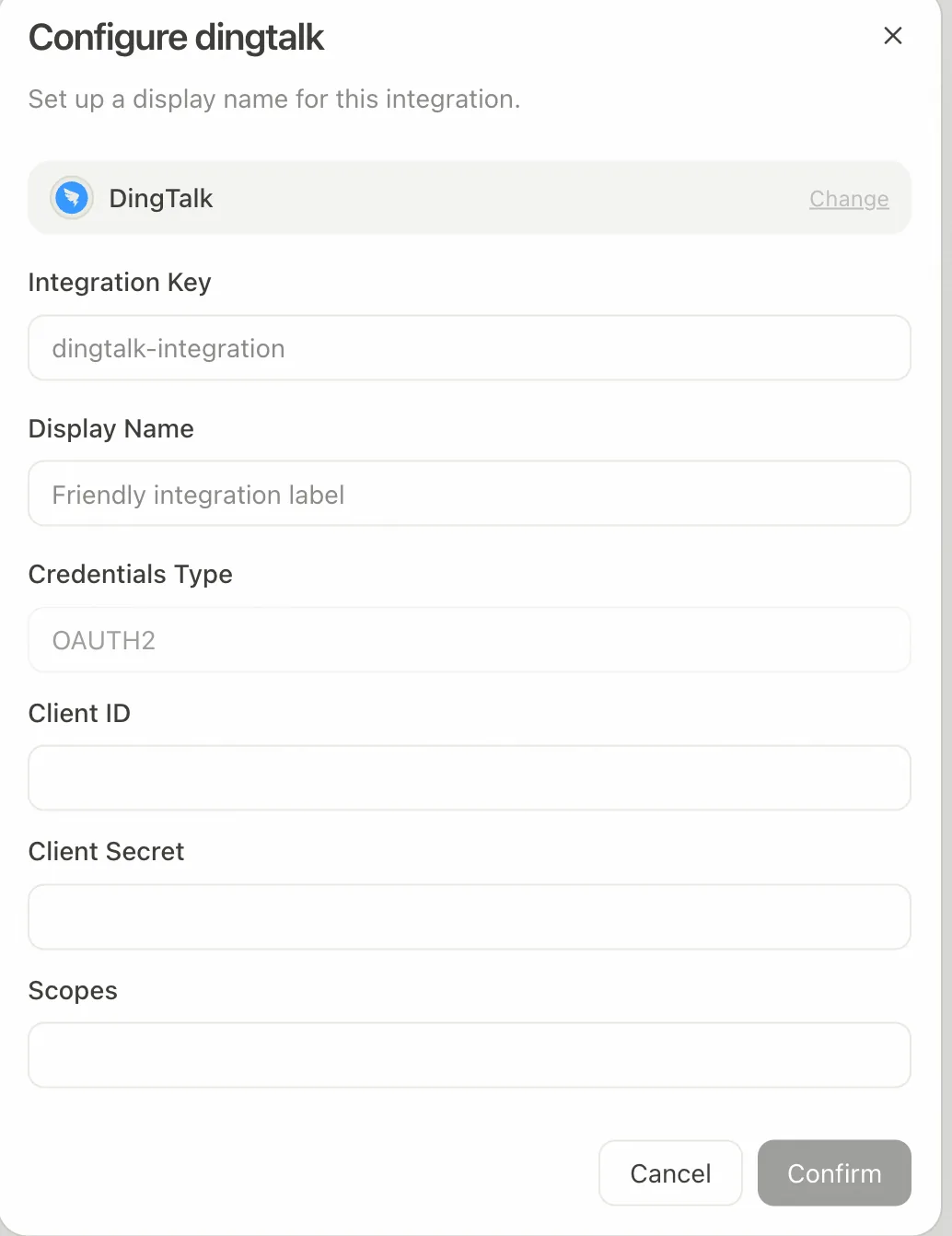 MuleRun DingTalk Integration configuration