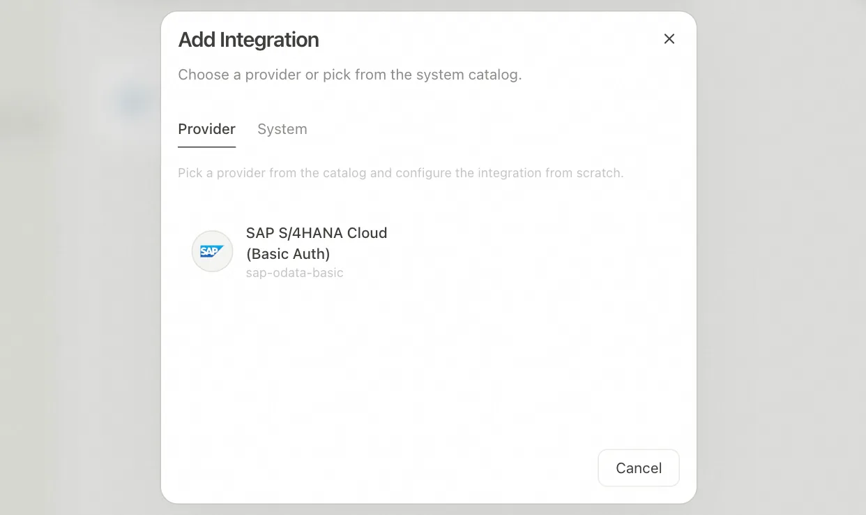 SAP Integration configuration (1)