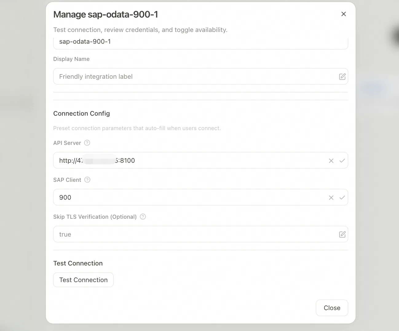 SAP Integration configuration (2)